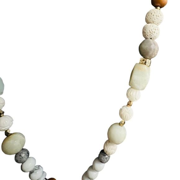 JADEITE Jade Quartz and Nephrite Jade Gemstone Beaded Long Tassel Necklace - Picture 7 of 8